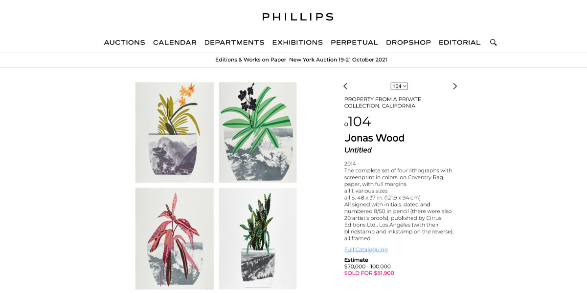 Untitled sold by Phillips in 2018