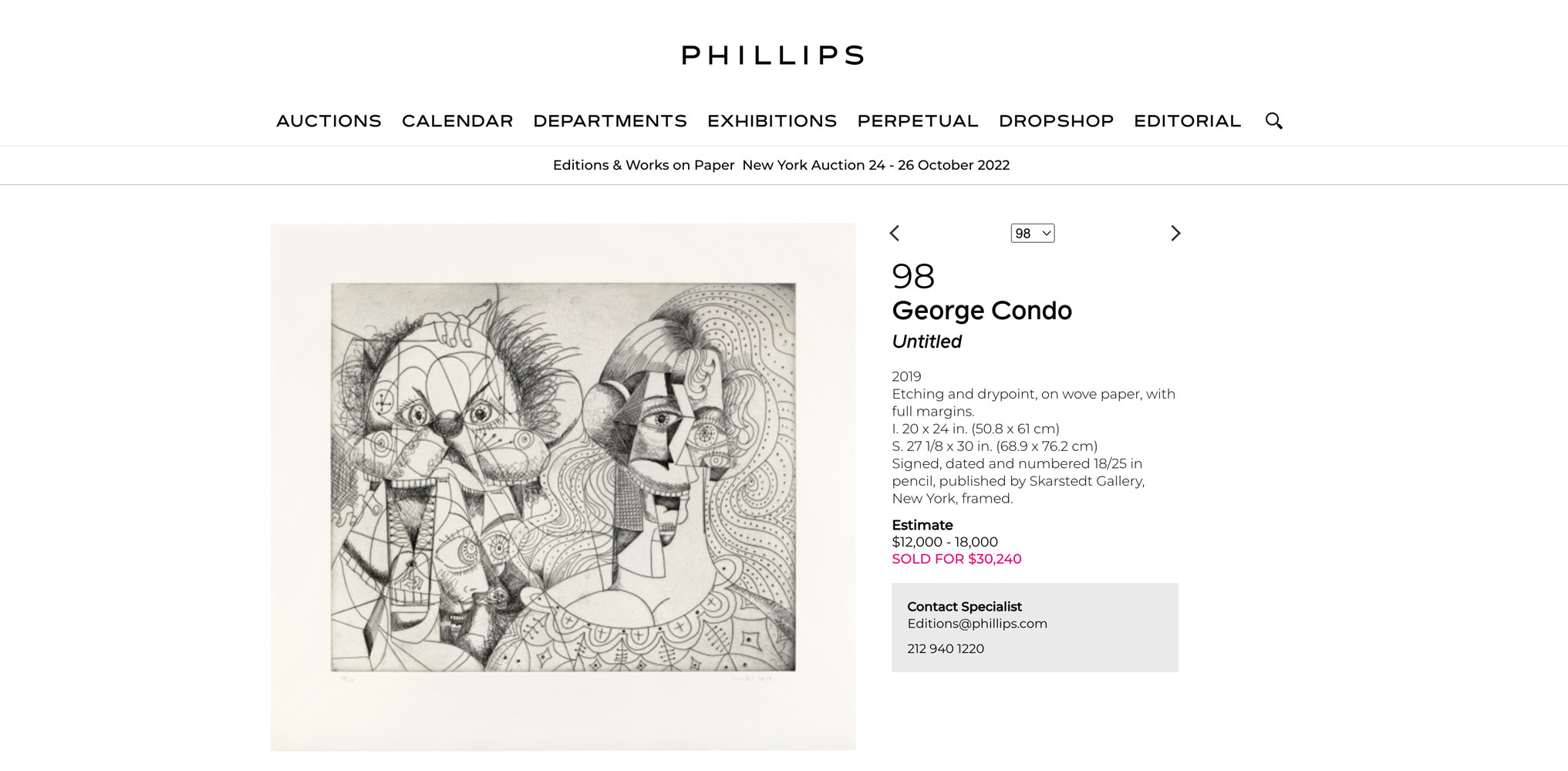 Untitled Untitled sold by Phillips in 2022