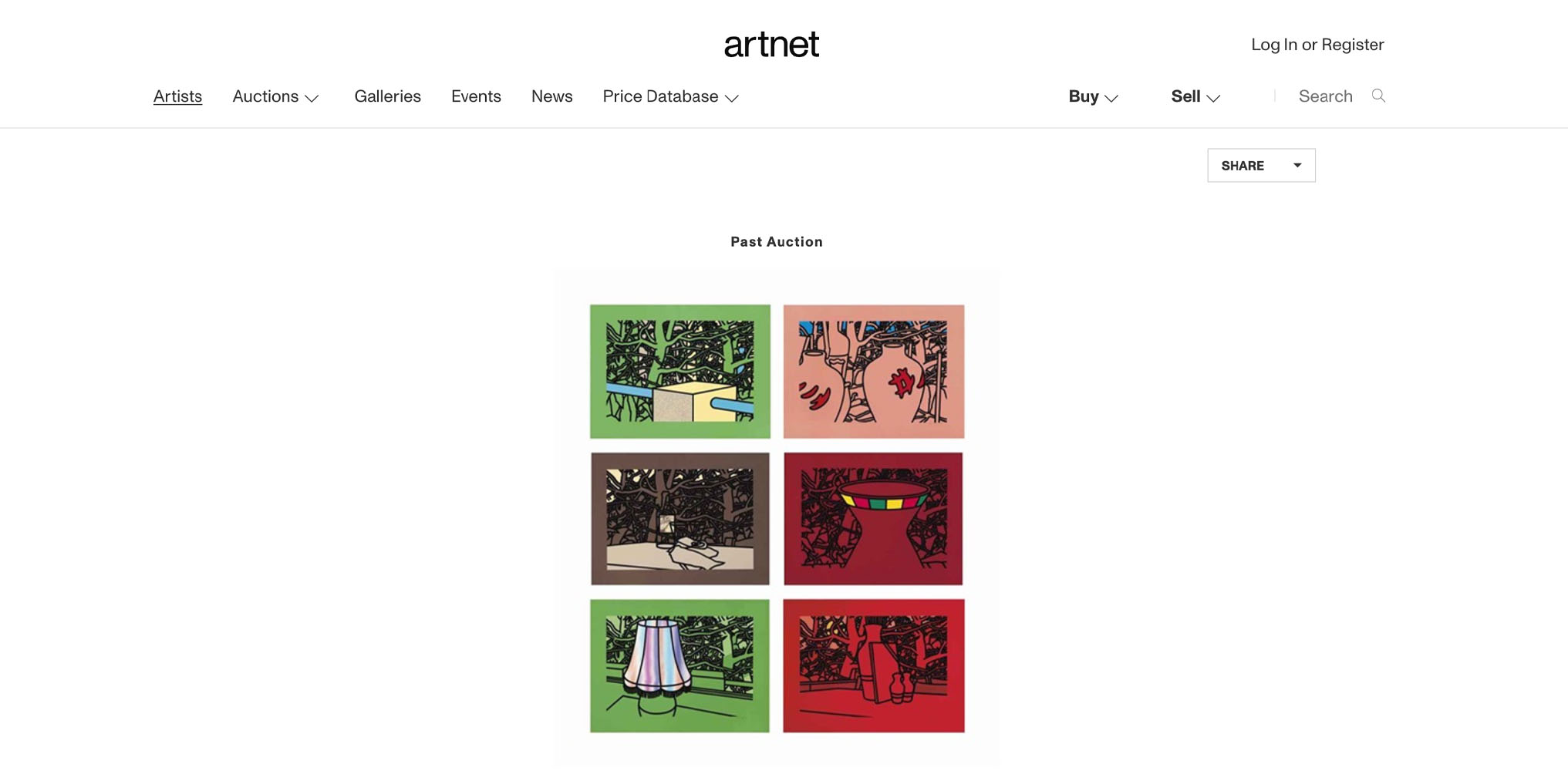 set 6 Six Caulfield Prints sold by Christie's in 2013