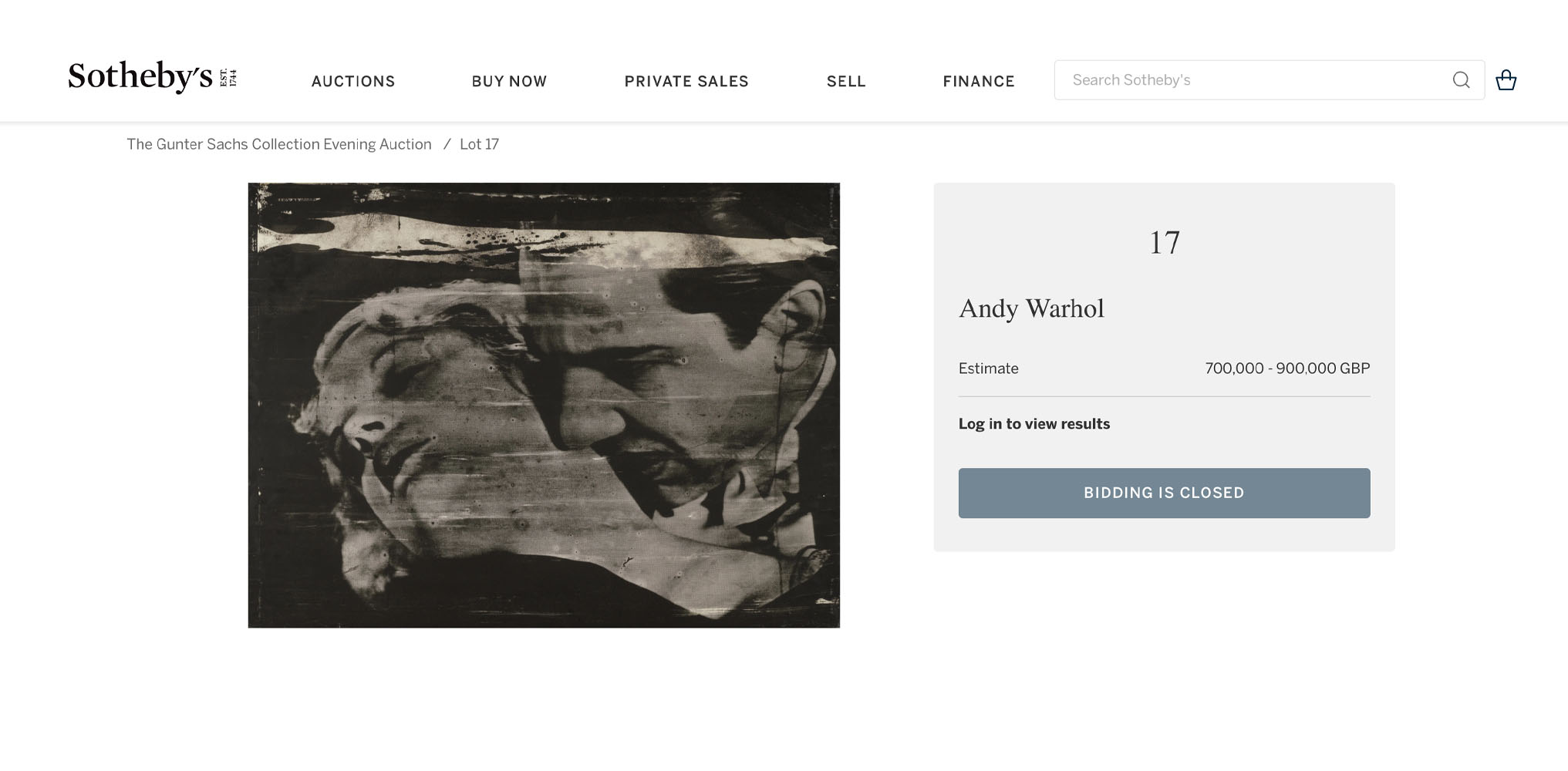The Kiss sold by Sotheby\s in 2012