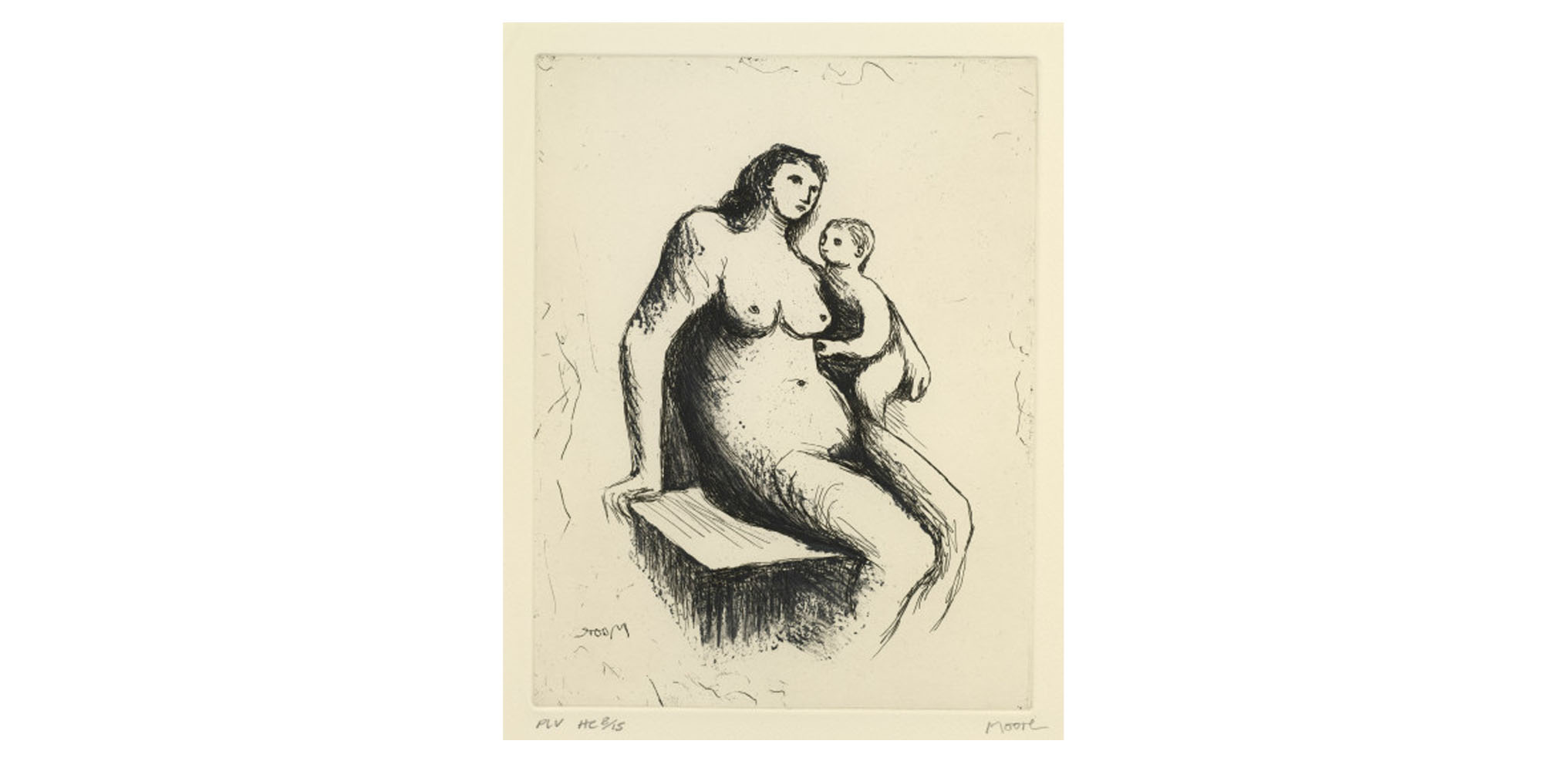 mother child 1 of 30 Etchings sold by Bloomsbury in 2014