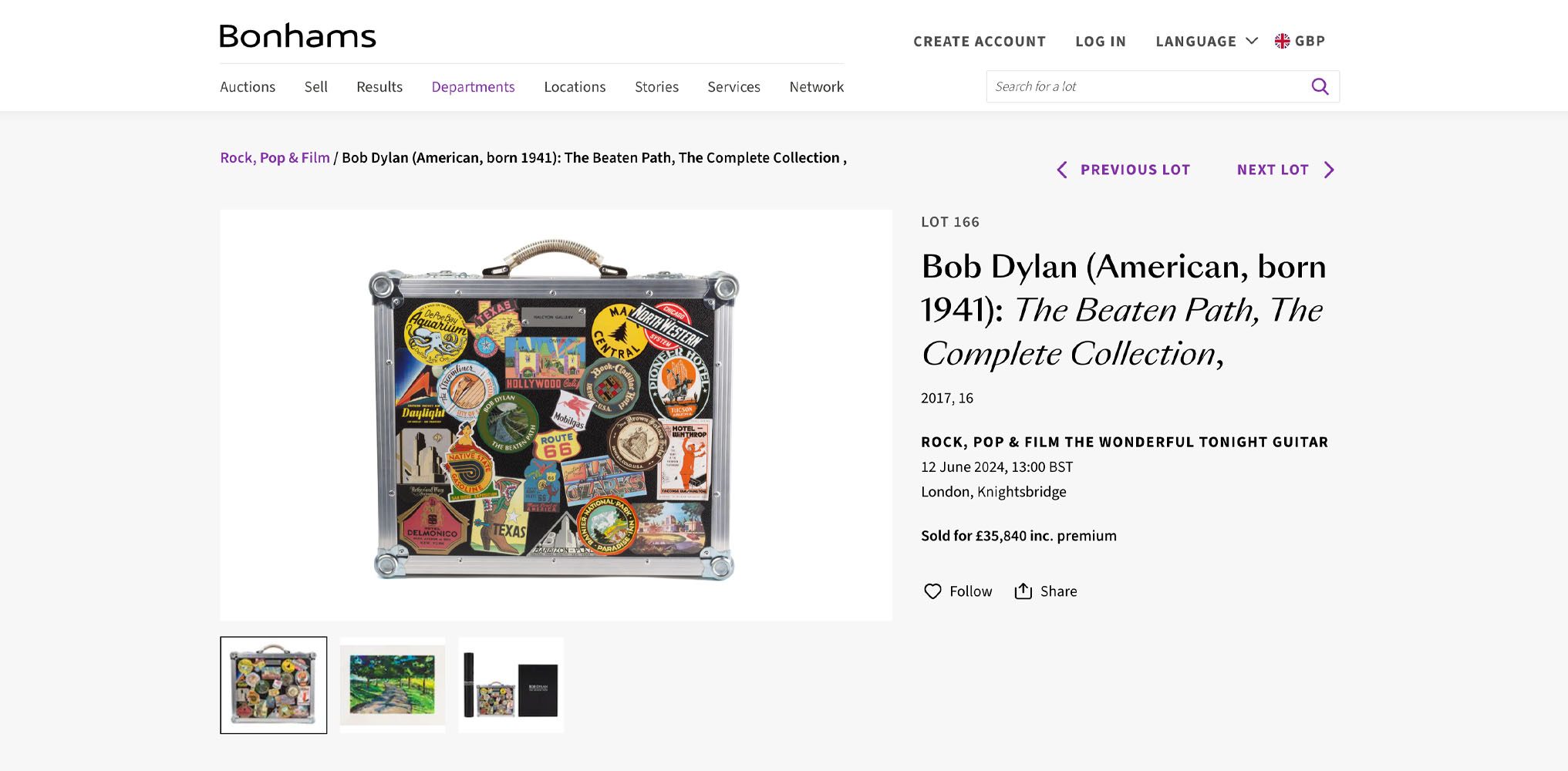 Beaten Path The Beaten Path, The Complete Collection sold by Bonhams in 2024