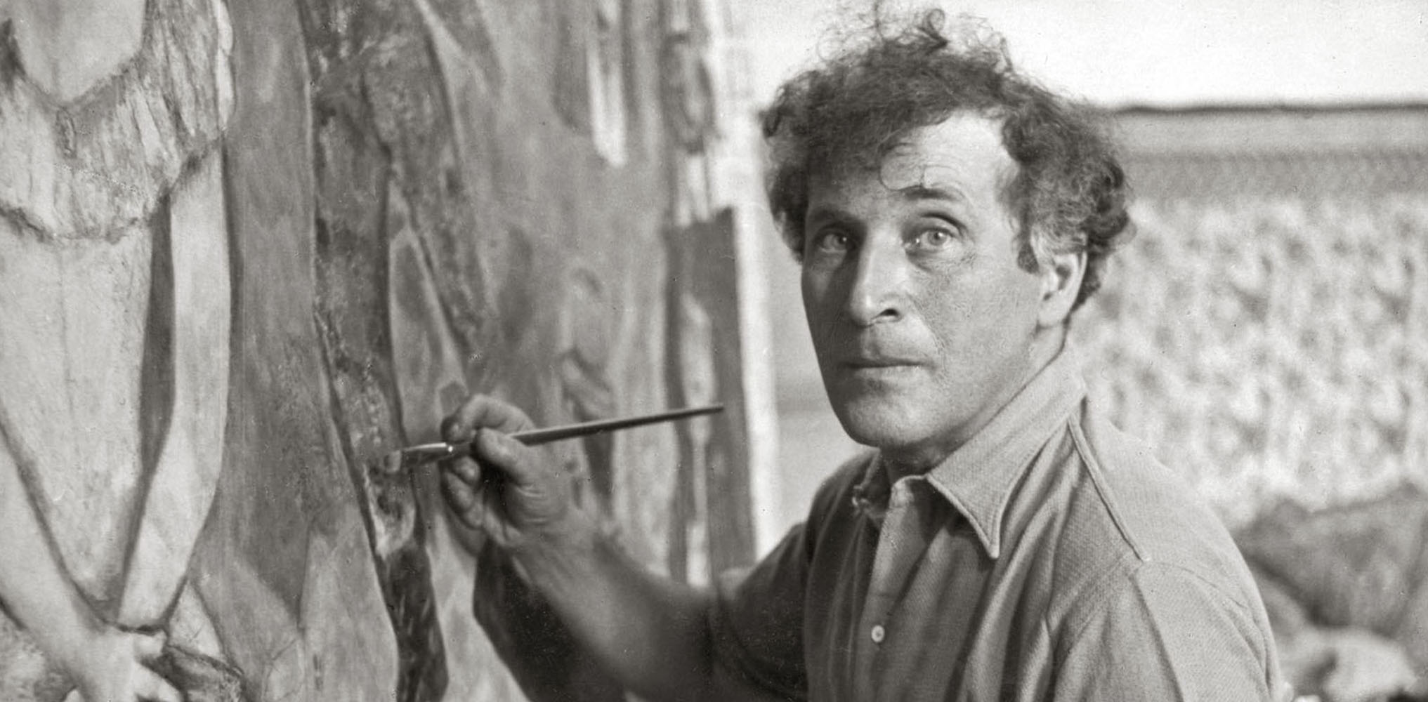Marc Chagall 2 Celebrated 20th century artist, Marc Chagall, at work.