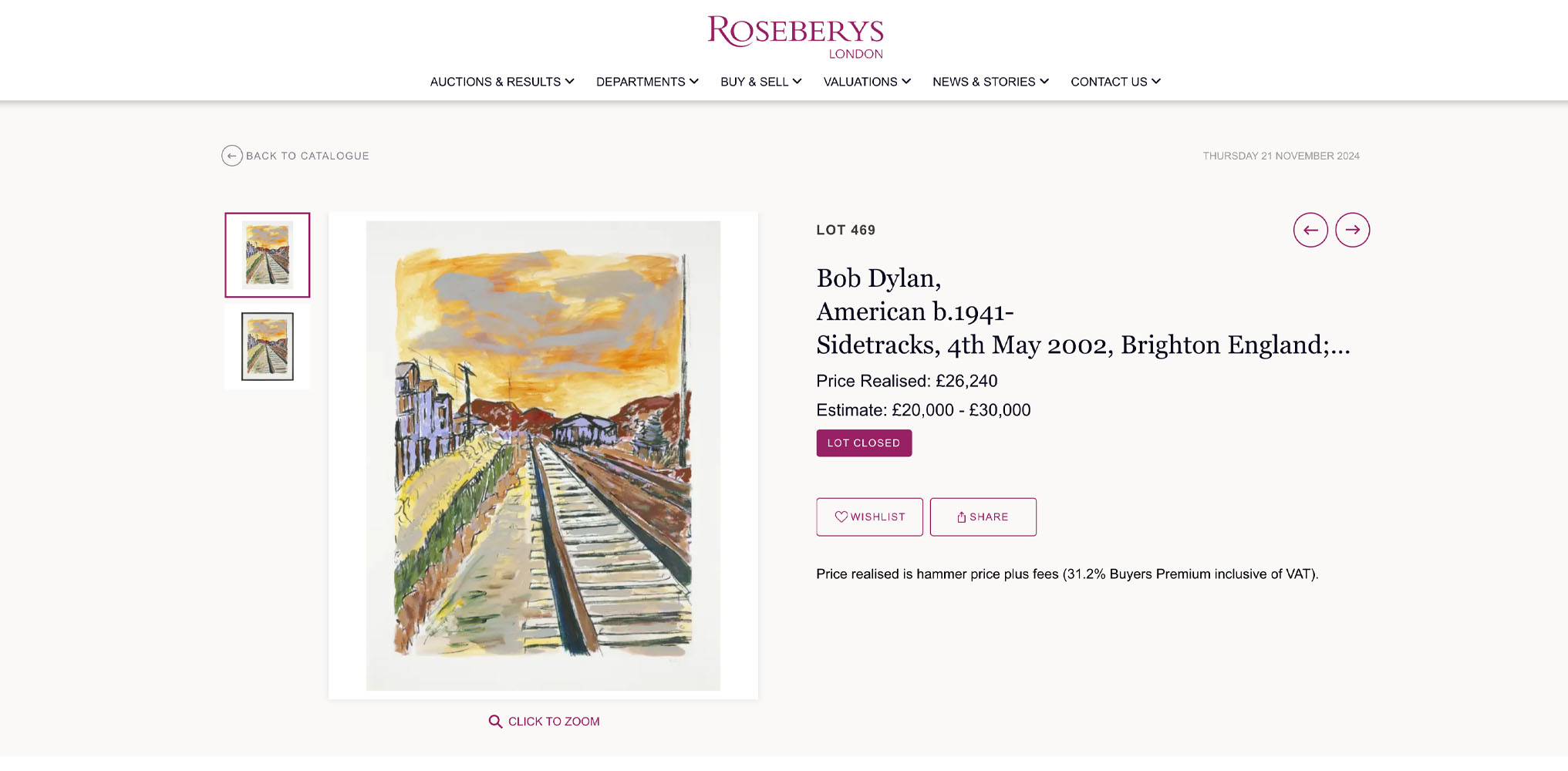 brighton 4 May 2002, Brighton, England sold by Rosebery's in 2024