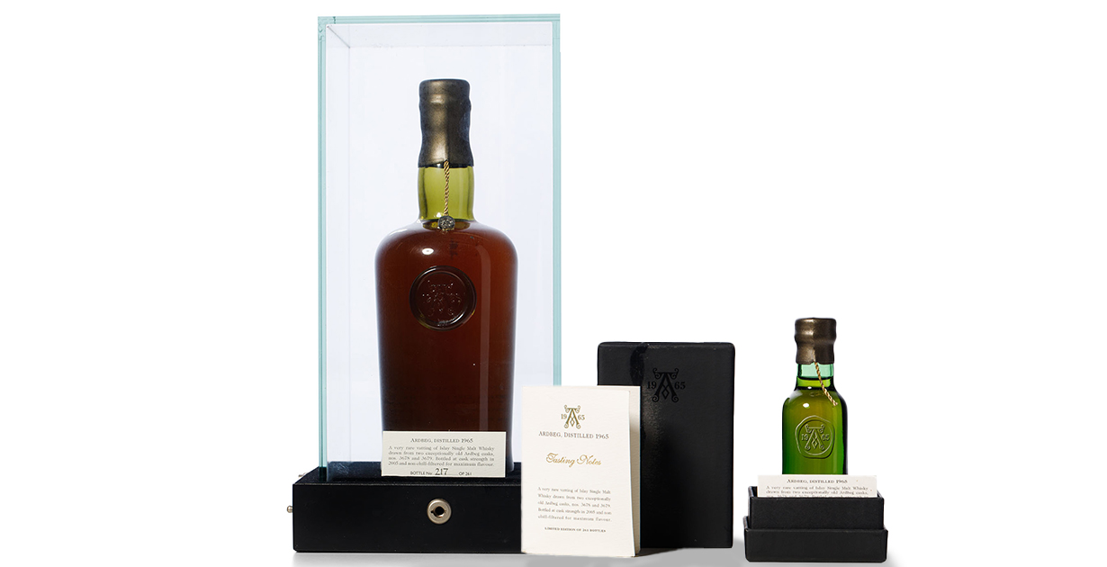 Sell Ardbeg 1965 Casks #3678 and #3679 The Ardbeg 1965 was released in 2005, a vatting of casks #3678 & #3679 at cask strength of 42.1% ABV