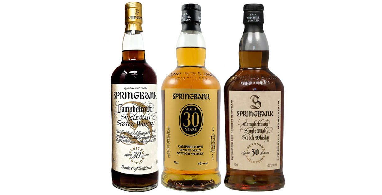 Sell Springbank 30 Year Old Whisky bottles Springbank has released various 30 year olds throughout their history and many of them are highly collectable